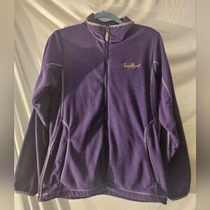 Antigua Crown Royal Purple Fleece Zip Up Jacket Outdoors Athletic Med Wms